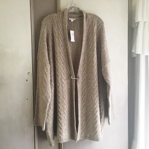 J. Jill mocha knit sweater cardigan